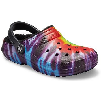 Crocs Classic Tie-Dye Lined Clog Viacfarebne - Damske Dreváky